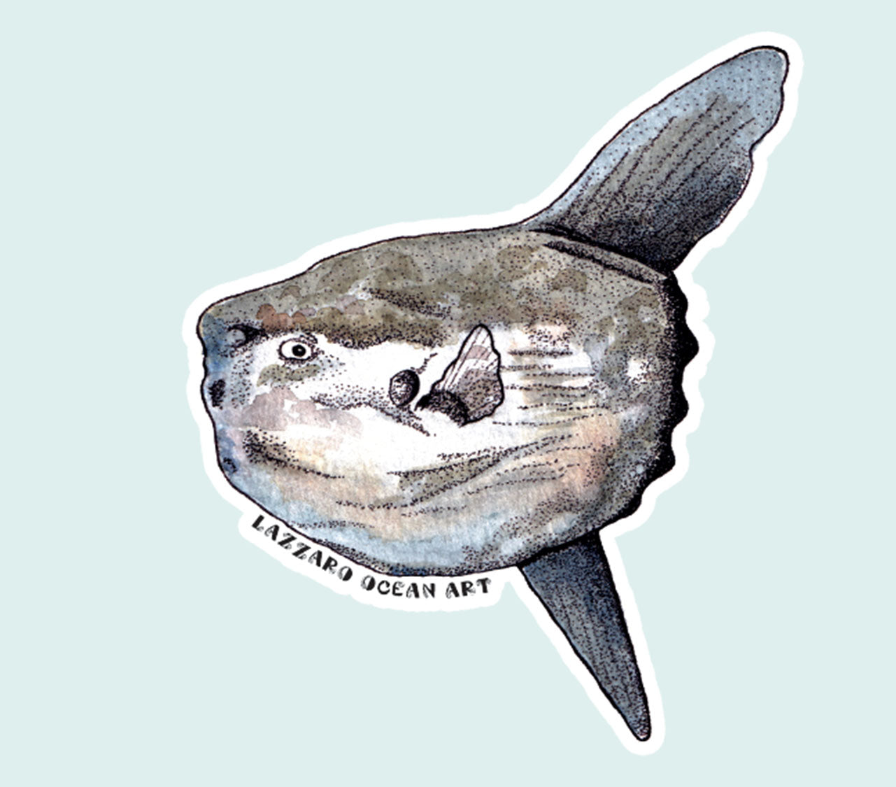 Poisson lune - Stickers